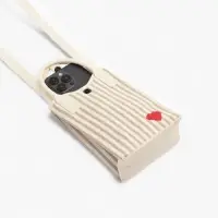 Сумка подр Сердце, 12*4*17, отд на кнопке, дл ремень, бело/серый