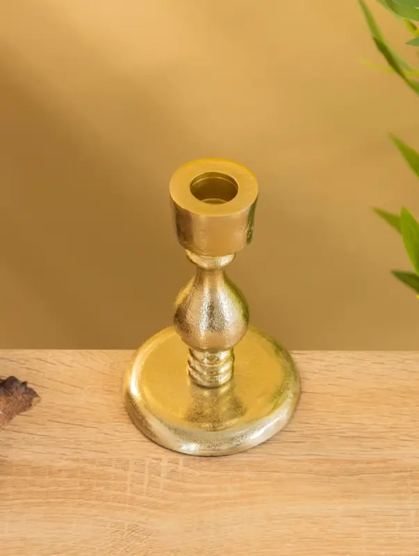 Подсвечник "Ферзь" алюминий 13 см, цв. золото