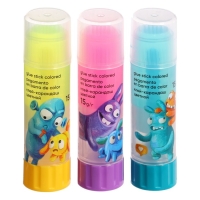 Клей-карандаш 15г ErichKrause EasyStick "Jolly Friends" PVP, экономичный расход, микс