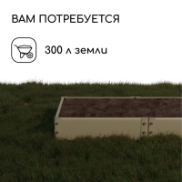 Грядка оцинкованная, компакт, 200 &times; 100 &times; 15 см, Greengo