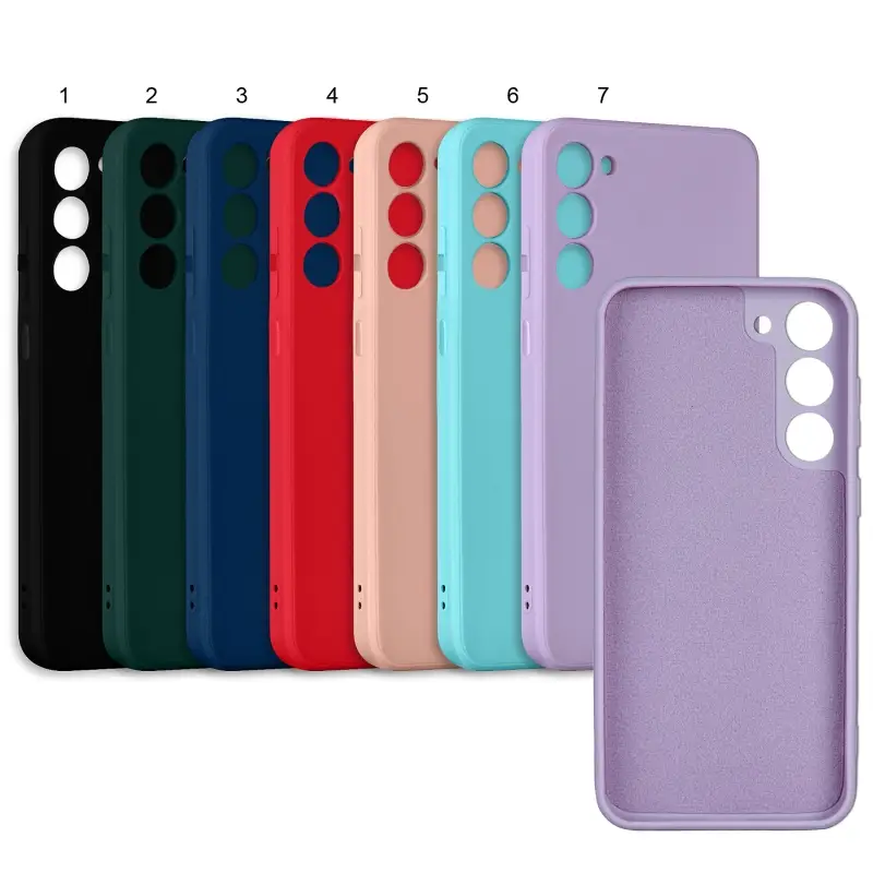 Чехол Samsung S23 Plus цветной силикон