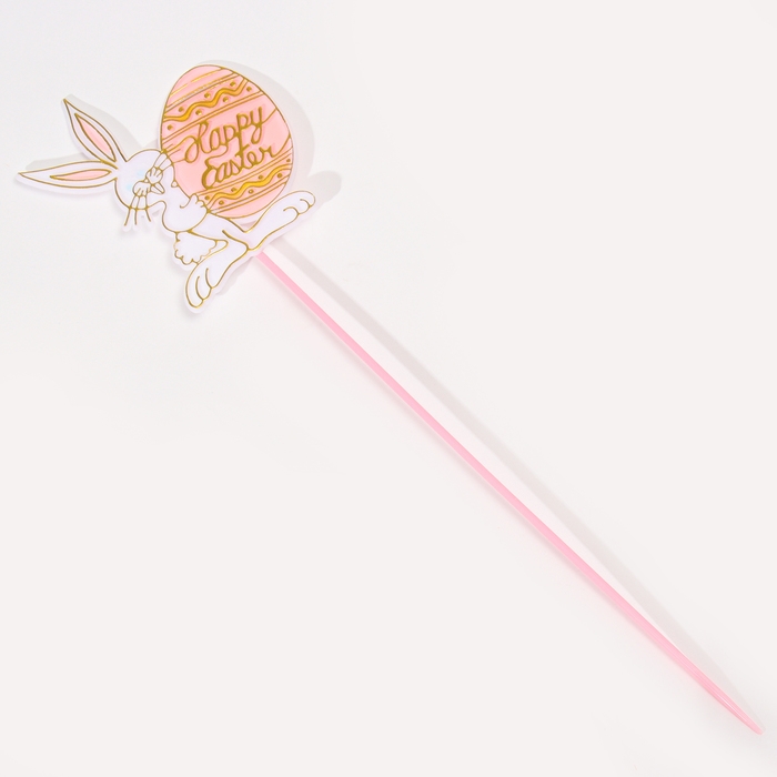 Шпажки &laquo;Пасхальный кролик&raquo;, цвет розовый