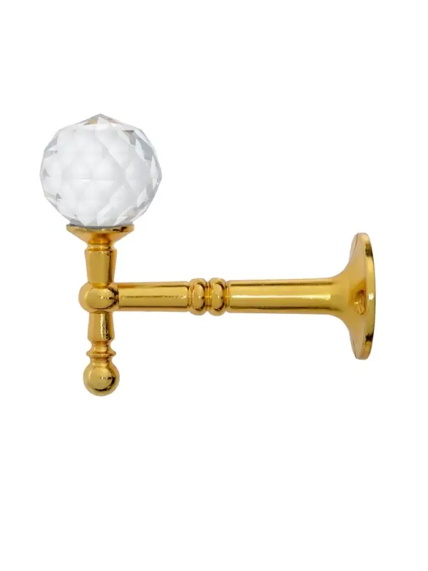 Крючок - держатель для штор на стену CAPPIO KS043, металлический, цвет золото, 2 шт