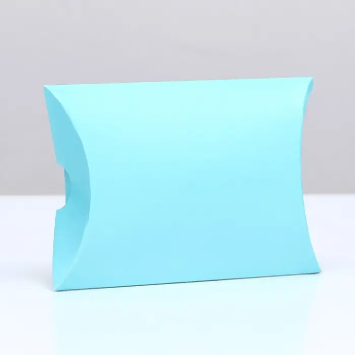 Коробка складная, подушка, голубая  15 х 11 х 3 см,