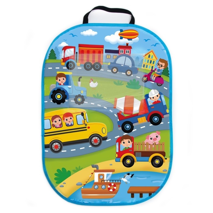 Незапинайка - защитная накидка на сиденье автомобиля с карманом &laquo;Транспорт&raquo;, 67х47,5 см