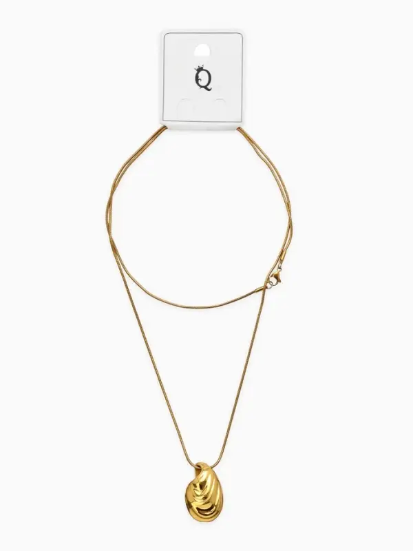 Кулон на цепочке "Ракушка", цвет золото 75см