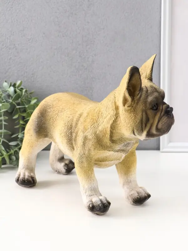 Копилка "Французский бульдог" 14х34х25 см, бежевый