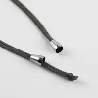 Наконечник для шнура, d=5 мм, 14&times;9 мм, 4 шт., цвет серебряный