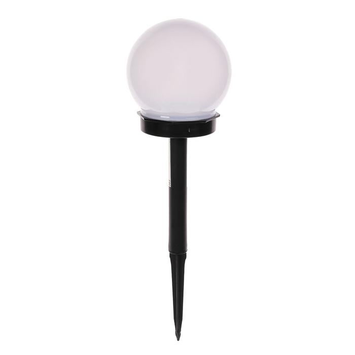 Садовый светильник на солнечной батарее &laquo;Малый шар&raquo;, 10&times;32&times;10 см, 1 LED, свечение тёплое белое