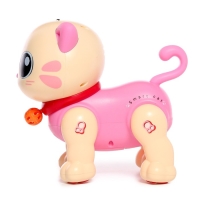 Робот кот &laquo;Пультовод&raquo; ZHORYA, на пульте управления, интерактивный: сенсорный, звук, свет, на батарейках, на русском языке, розовый