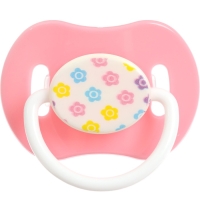 Соска - пустышка силиконовая ортодонтическая, от 3 мес., с колпачком, цвет МИКС