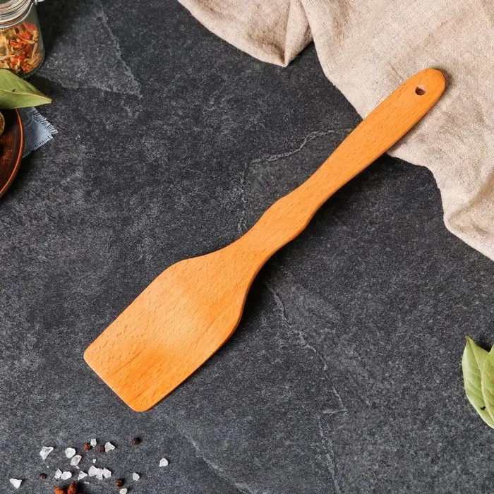 Лопатка кухонная деревянная &laquo;Фигурная&raquo;, 31 см, бук-премиум