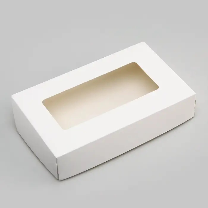 Контейнер на вынос, с окном, белый, 20&times;12&times;4 см