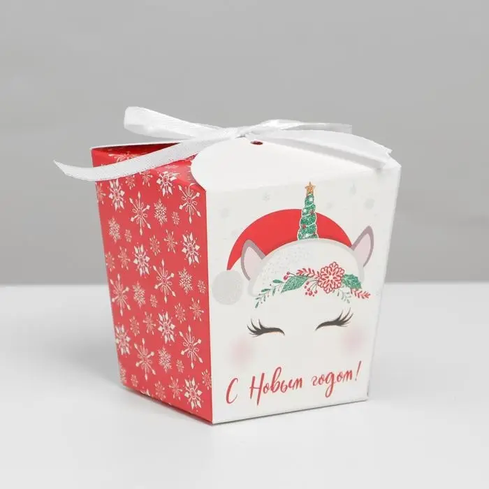Бонбоньерка новогодняя &laquo;Единорожка&raquo;, 7,5 х 8 х 7,5 см, Новый год