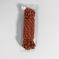 Шнур витой, d = 8 мм, 9 &plusmn; 1 м, цвет бордовый