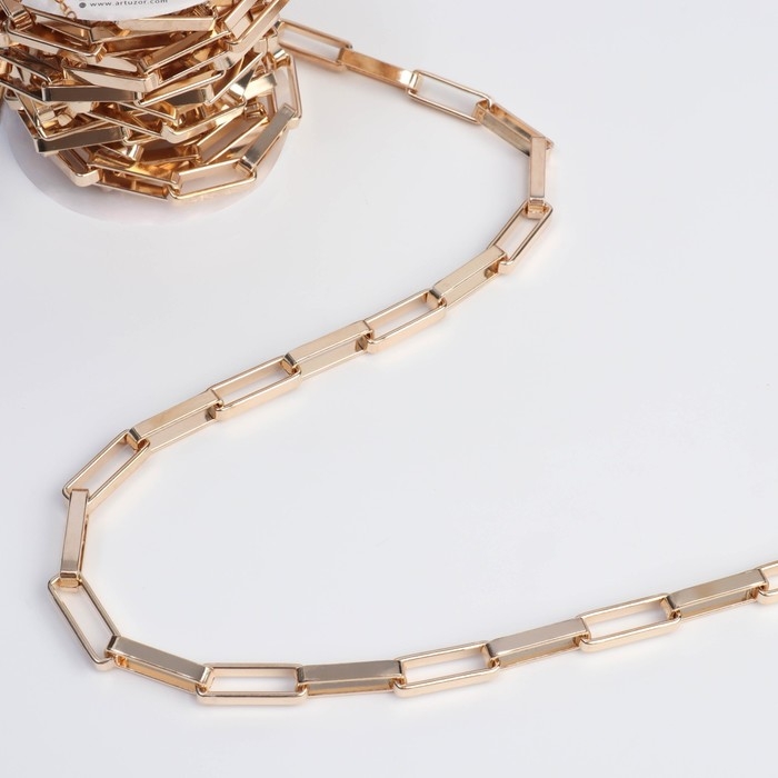 Цепочка для сумки, железная, 18 &times; 6 мм, 3 &plusmn; 0,1 м, цвет золотой