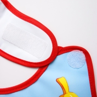 Нагрудник для кормления &laquo;Фруктовая тусовка&raquo; непромокаемый на липучке, с карманом