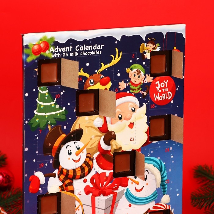 Новый год. Адвент-календарь ChokoTime "Санта и друзья", 65 г