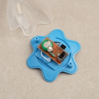 Садовый светильник на солнечной батарее &laquo;Цветок голубой&raquo;, 6 &times; 29 &times; 6 см, 1 LED, свечение белое