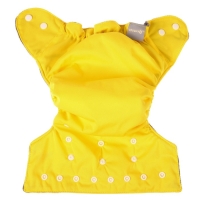 Многоразовый подгузник, 3-15 кг, угольно-бамбуковая ткань, цвет желтый, Крошка Я