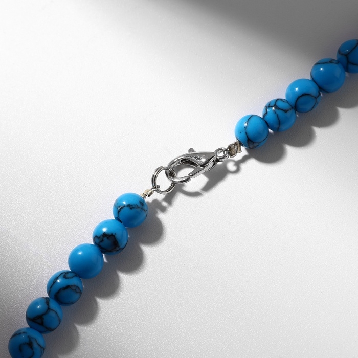Бусы шар №6 &laquo;Бирюза новая&raquo;, 48 см