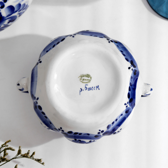 Сахарница &laquo;Анимон&raquo;, 7&times;7&times;14 см, гжель