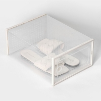 Коробка для хранения обуви с дверцей Доляна Middle size, 24&times;33&times;14 см, 2 шт