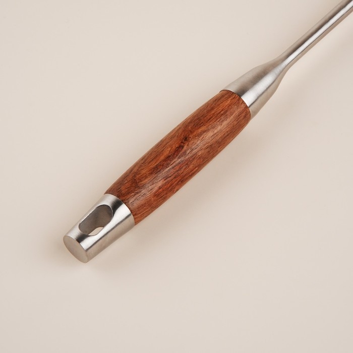 Шумовка из нержавеющей стали SLHome, &laquo;Рустик&raquo; 39&times;12,5 см, цвет серебряный