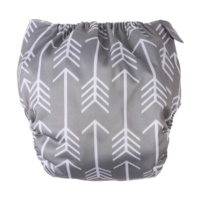 Многоразовый подгузник &laquo;Стрелы&raquo;, 3-15 кг, цвет серый, Крошка Я