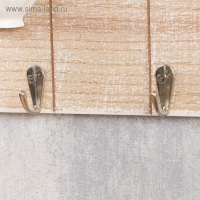 Крючки декоративные дерево "Вазон с цветами с сердечком" 19,5х35х3,5 см