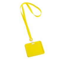 Бейдж горизонтальный 85 х 54 мм, ErichKrause акриловый корпус, силиконовая лента, микс