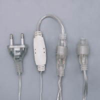 Гирлянда &laquo;Бахрома&raquo; 3 &times; 0.6 м, IP44, УМС, прозрачная нить, 160 LED, свечение бело-синее, мигание, 220 В