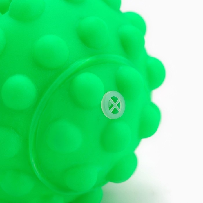 Игрушки для собак. Мячик с пищалкой &laquo;Зелёный&raquo;, d=6,5 см