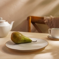 Тарелка обеденная фарфоровая SL Home &laquo;Волна в камне&raquo;, d=25,5 см, цвет белый