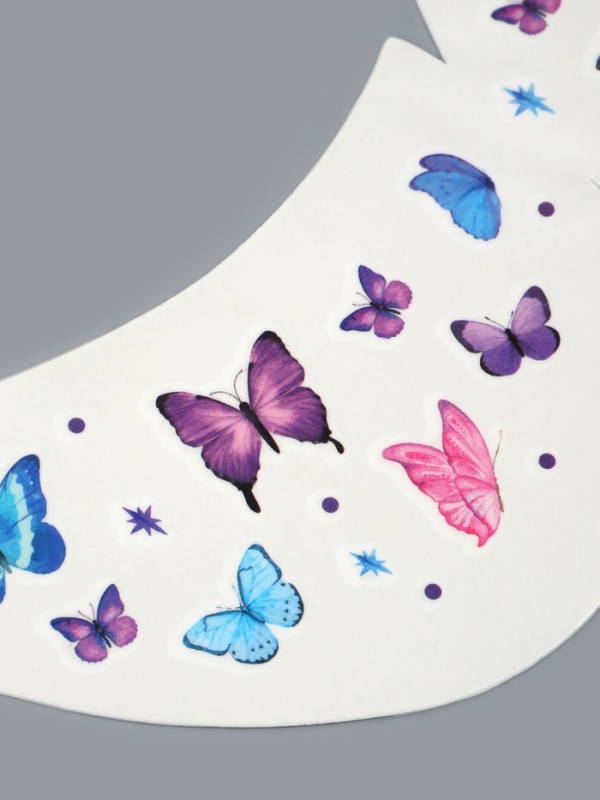 Татуировка для лица и тела &laquo;Веснушки. Бабочки&raquo;, 1 шт., фиолетовый