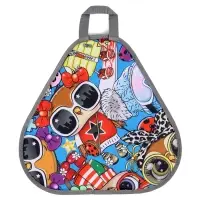 Ледянка мягкая треугольная Sova, голубой, рисунок МИКС