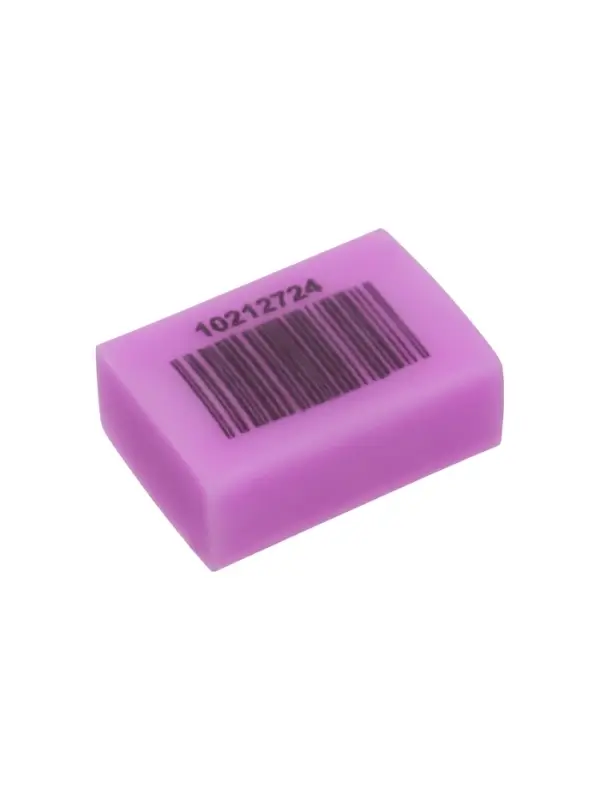 Набор ластиков 5 штук прямоугольных НЕОН фиолетовый (штрихкод на штуке)