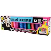 Игрушка в наборе Легкий пластилин Влад А4 12 шт очень яркие цвета коробка