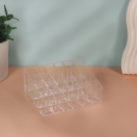 Органайзер для хранения, 24 секции, 14,5 &times; 9,5 &times; 7,5 см, в картонной коробке, цвет прозрачный