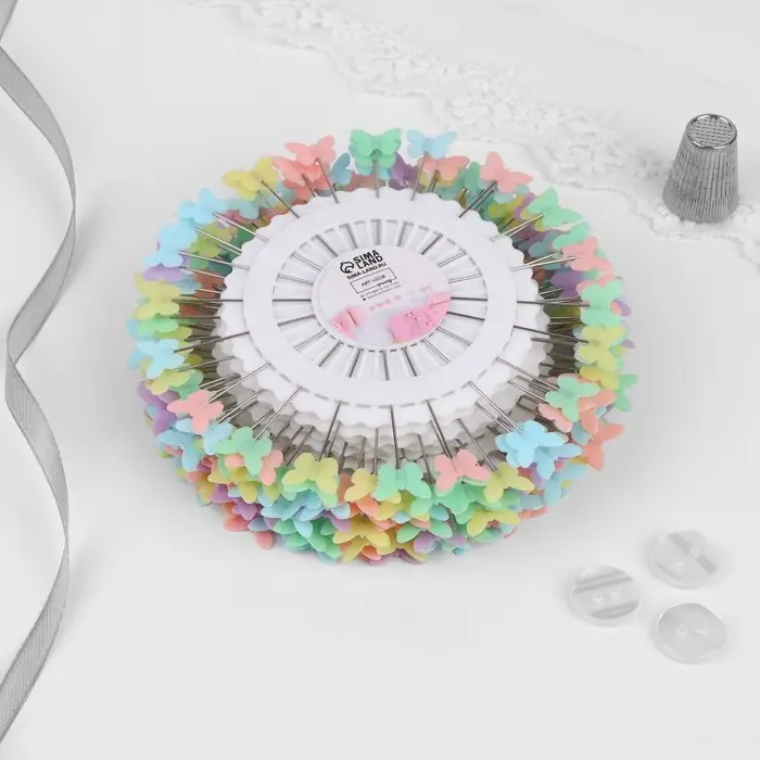 Булавки для квилтинга &laquo;Бабочка&raquo;, 53 мм, 20 шт., разноцветные