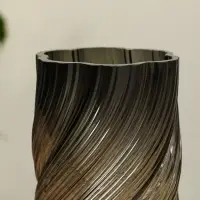 Ваза стекло настольная "Бриджит" 24х11 см, серый