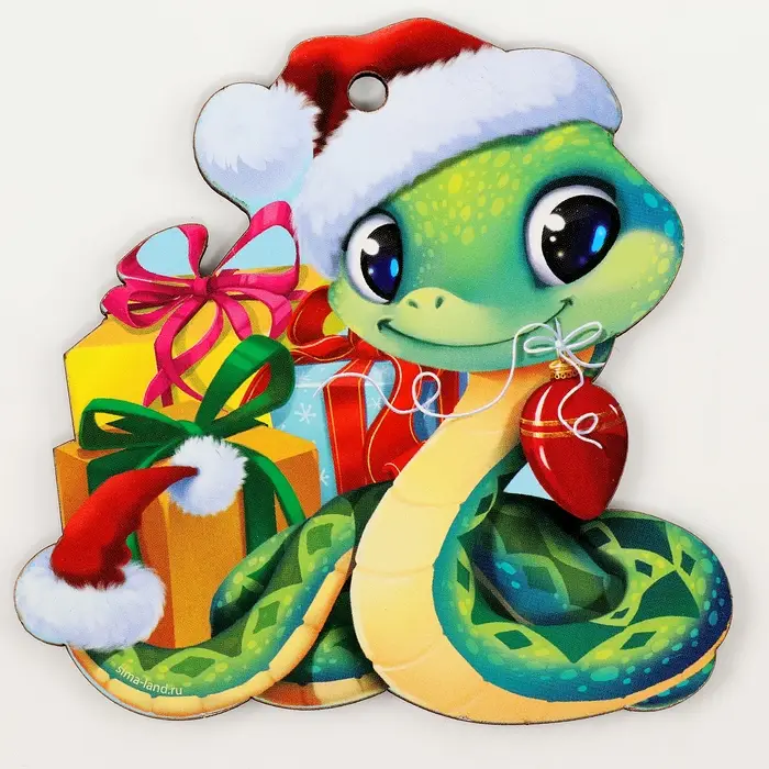 Подвеска на ёлку деревянная &laquo;Новый год! Змея&raquo;, символ 2025