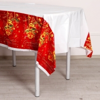 Новогодняя скатерть одноразовая &laquo;Счастливого нового года&raquo;, 137х180 см