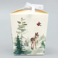 Бонбоньерка новогодняя &laquo;Новогодняя акварель&raquo;, 7.5 х 8 х 7.5 см