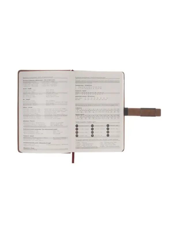 Ежедневник недатированный формат А5, с хлястиком, 112л, линия, пвх, Коричневый