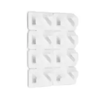 Держатель самоклеящийся для проводов и гирлянд ТУНДРА krep, 8&times;30&times;15 мм, белый, 8 шт.