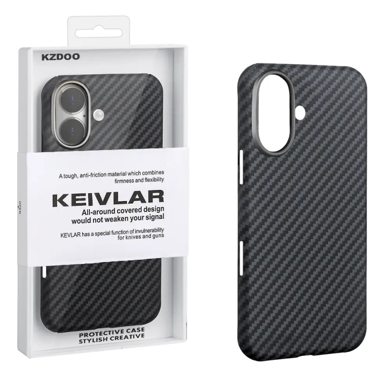 Чехол iPh 16 Kevlar Black K-DOO