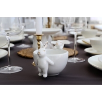 Менажница 3 ячейки Доляна &laquo;Зайка в золотом&raquo;, 16,5&times;9 см, цвет белый