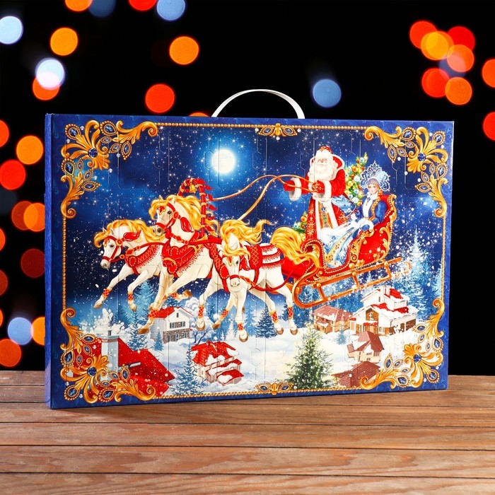 Подарочная коробка "Снежный праздник", календарь, 47,5 х 32 х 4 см. Новый год