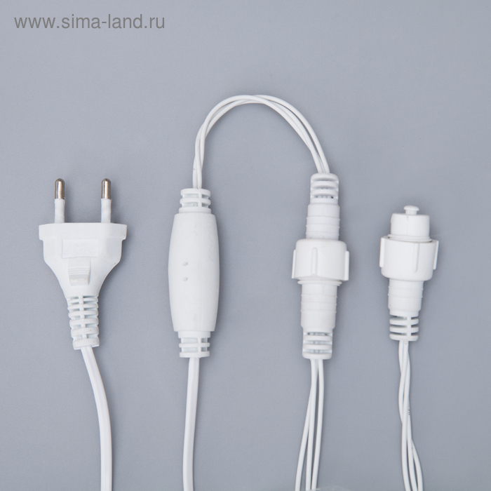 Гирлянда &laquo;Бахрома&raquo; 3 &times; 0.9 м, IP44, УМС, белая нить, 232 LED, свечение синее, 220 В